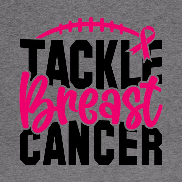 Tackle Breast Cancer Football Sport Awareness Support Pink Ribbon by Color Me Happy 123